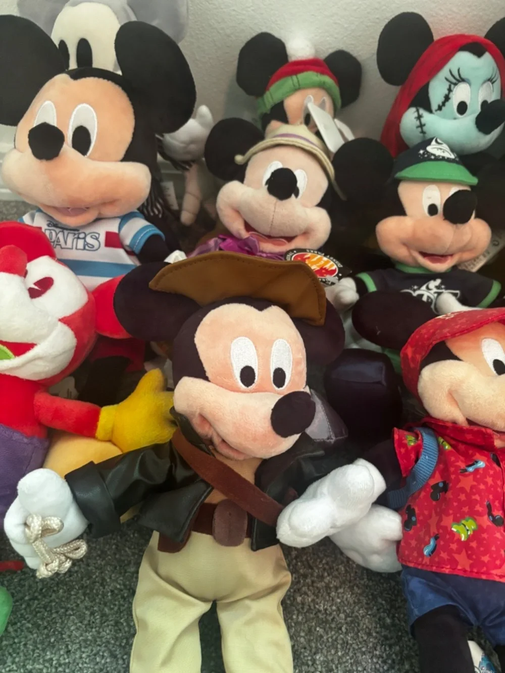 Lot of 15 Mickey Mouse Stuffed Dolls